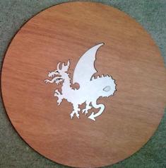 Inset Dragon Profile (Stainless Steel inside Wood) 